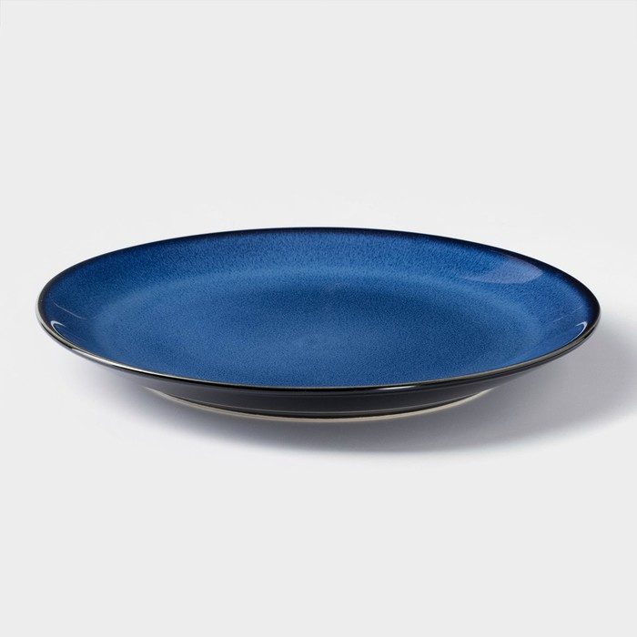 Тарелка керамическая обеденная &laquo;Лунная тропа&raquo;, d=25 см, цвет синий