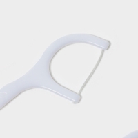 Зубочистки с зубной нитью Доляна, набор 50 шт., пластик, шелковина, белые