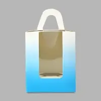 Коробка для капкейков, кондитерская упаковка, 1 ячейка &laquo;Голубой градиент&raquo;, 9 х 9 х 11 см