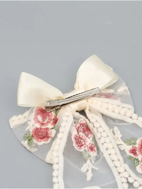 Бант для волос на заколке с вышивкой &laquo;Цветы&raquo;, Принцессы