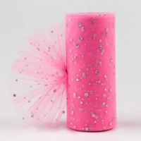 Фатин с блёстками, 15 см, 11 &plusmn; 1 г/кв.м, 23 &plusmn; 1 м, цвет розовый №4