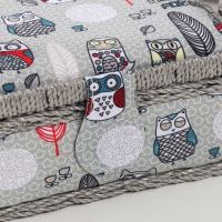 Шкатулка для рукоделия "Совы и перья" 18х12х9,5 см