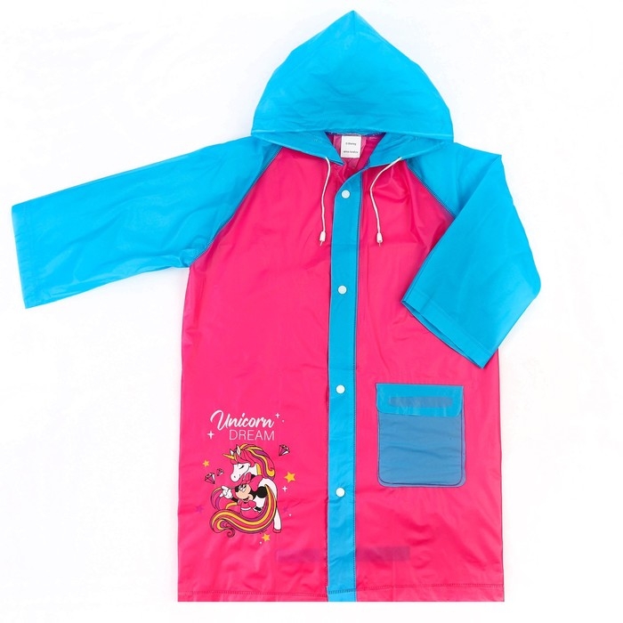 Дождевик детский, размер M, 100-110 см, Минни Маус