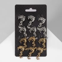 Брошь &laquo;Дракон&raquo; извилистый (неделимая фасовка 12 шт., цена за шт.), цвет МИКС