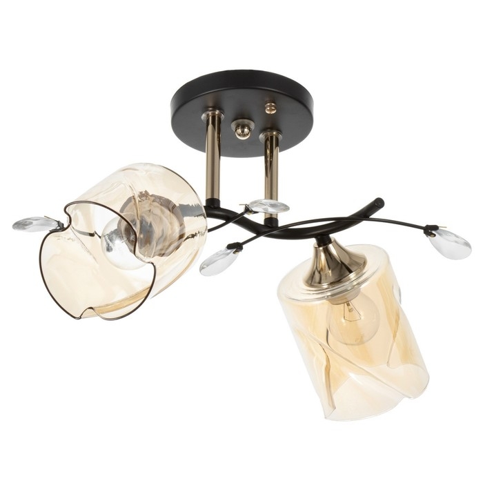 Люстра "Бруни" 2хЕ27 40Вт черный 42х25х23см BayerLux