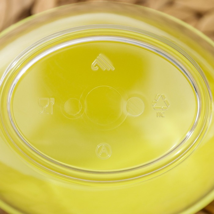 Контейнер для хранения лимона, 12&times;8,5&times;8,5 см, пластик, крышка жёлтая