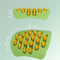 Массажёр для ног, с шипами, 26 &times; 18 &times; 5 см, цвет зелёный/оранжевый