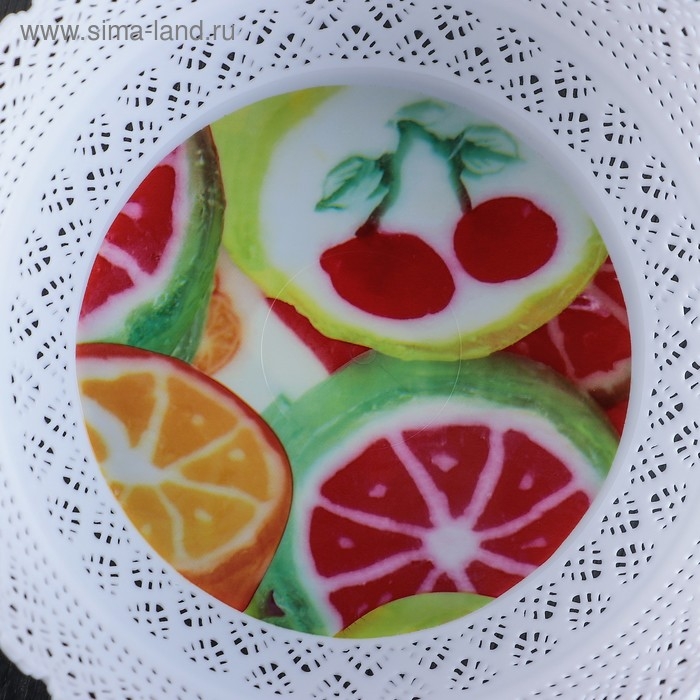 Ваза для хлеба и фруктов &laquo;Зефир. Принт&raquo;, d=20 см, цвет МИКС