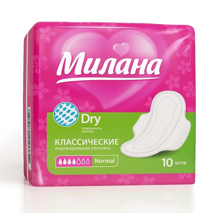 Прокладки &laquo;Милана&raquo; Classic Normal Dry, 10 шт/уп