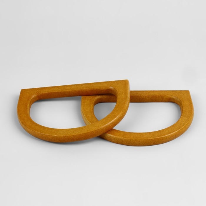 Ручки для сумки деревянные, 11,7 &times; 8,2 см, 2 шт, цвет коричневый