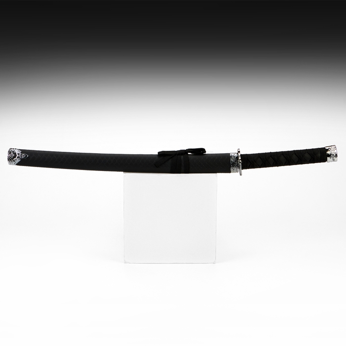 Сувенирное оружие &laquo;Катана&raquo;, без подставки, чёрные ножны под змеиную кожу, матовый  70 см