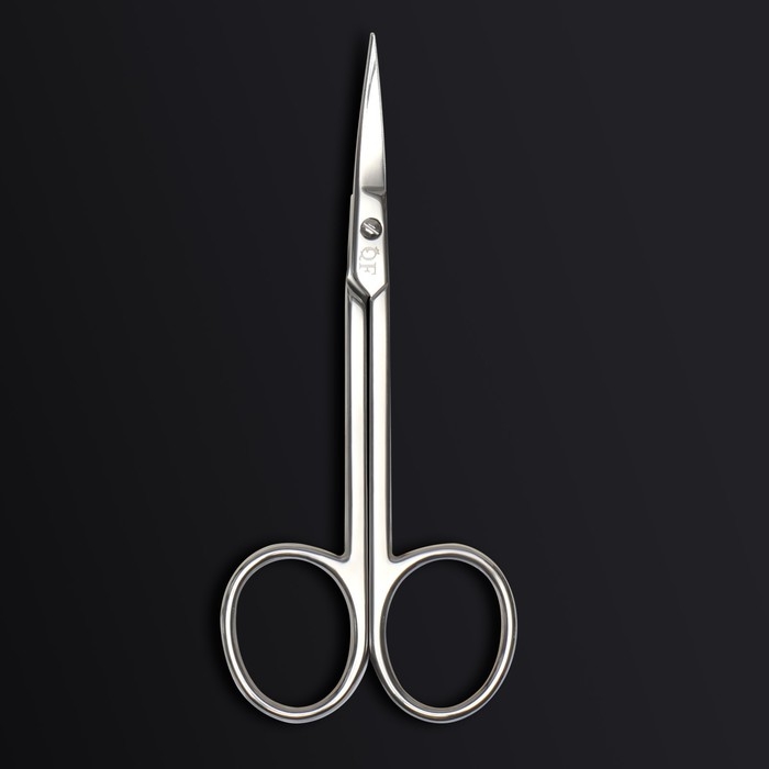 Ножницы маникюрные &laquo;Premium&raquo;, загнутые, узкие, 10,5 см, на блистере, цвет серебристый