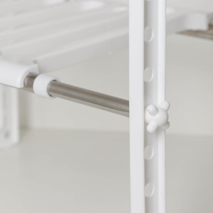 Полка под раковину раздвижная, 26&times;50(70)&times;38 см, цвет белый