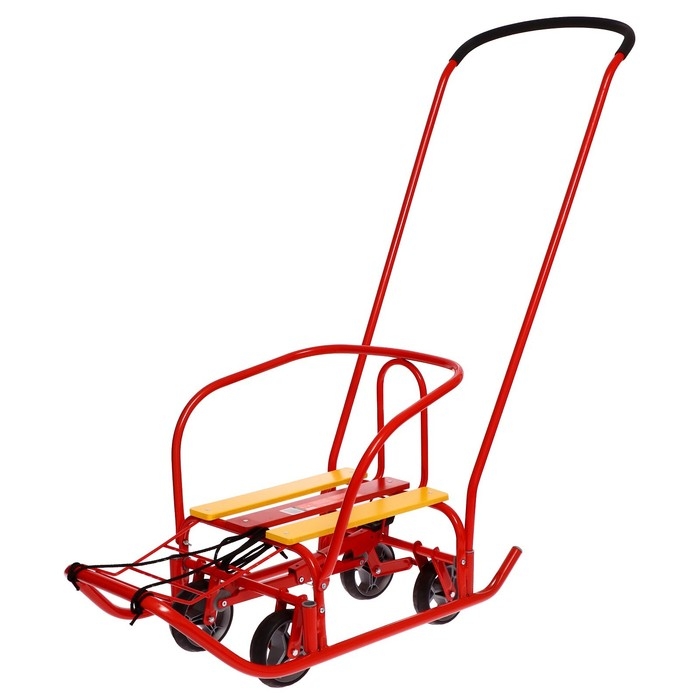 Санки &laquo;Ветерок 7 универсал&raquo;, цвет алый