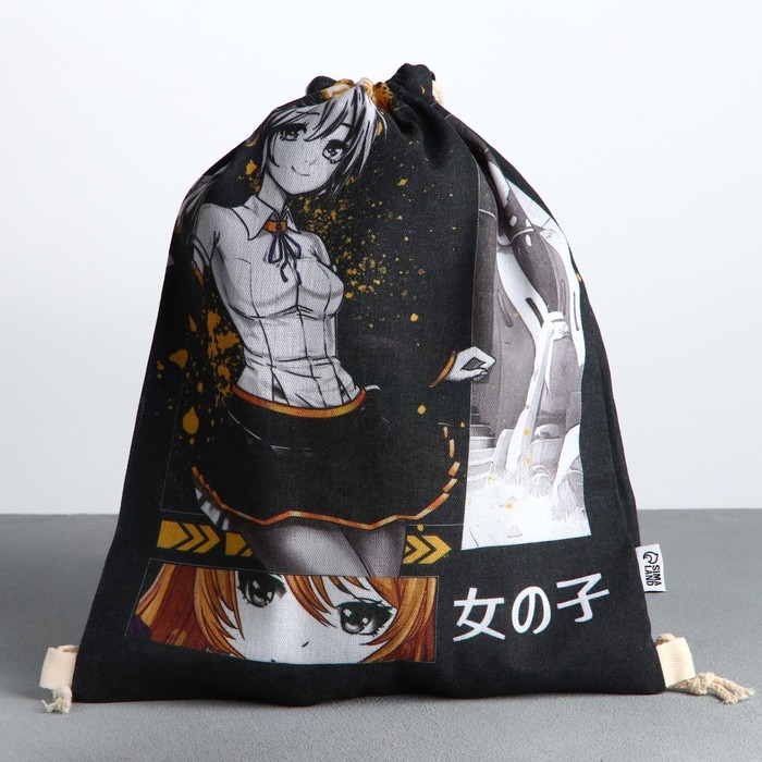 Мешок для обуви &laquo;Аниме комикс&raquo; хлопковкая 30 х 40 см