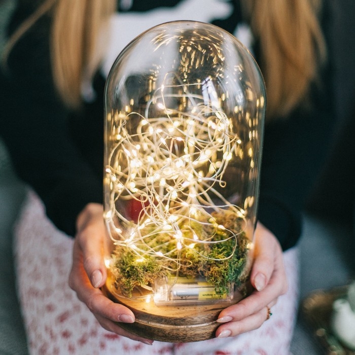 Гирлянда &laquo;Нить&raquo; 5 м роса, IP20, серебристая нить, 100 LED, 2 режима, батарейка AAх3 (не в комплекте), свечение тёплое белое