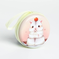 Футляр для монет/наушников на молнии, цвет белый