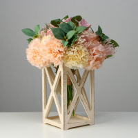 Кашпо деревянное 14&times;14&times;26 см "Фонарь Хай-тек Прованс", бежевый