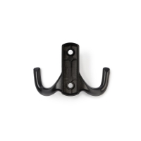 Крючок мебельный ТУНДРА TKD011BL, двухрожковый, цвет черный