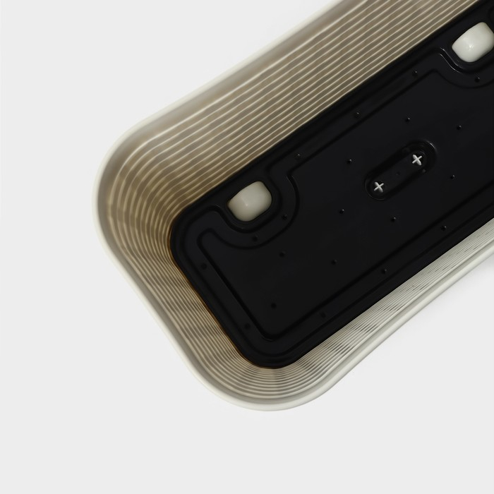 Ящик балконный &laquo;Ротанг&raquo;, 38,5 см, цвет белый