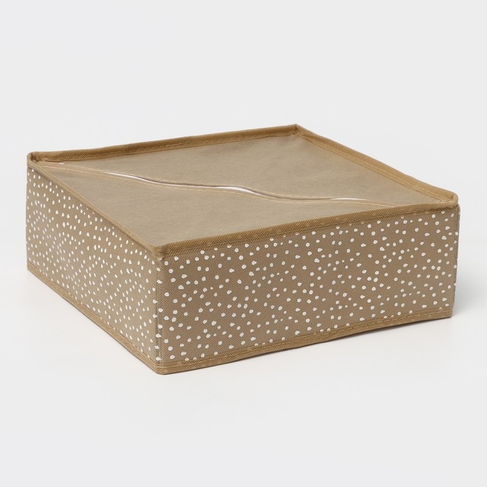 Органайзер для хранения белья Доляна Points, 16 ячеек, 27&times;25&times;10 см, цвет бежевый