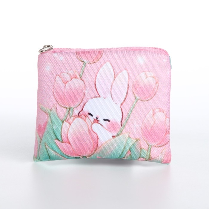 Кошелек детский текстильный "Зайчик", 11х9х0,5 см, цвет мятный