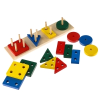 Пирамидка логическая &laquo;Фигуры&raquo;, окрас глянцевый