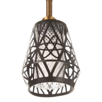 Светильник "Атом" 1х40Вт Е27 черный/золото 19х19х20+100см