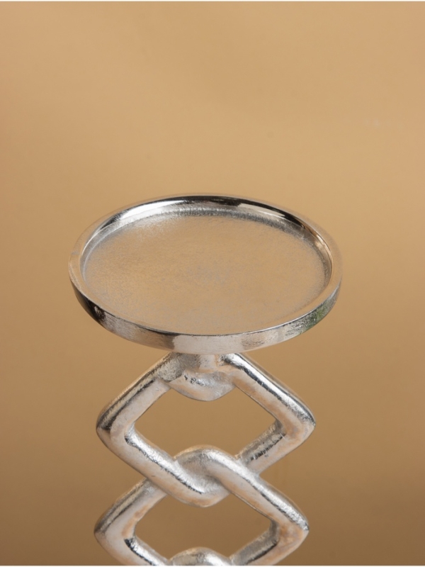 Подсвечник "Чейн" 15,5х15,5х41 см, алюминий