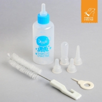 Набор для вскармливания &laquo;Пушистое счастье&raquo; для щенят, бутылочка 60 мл, ёршик, соски