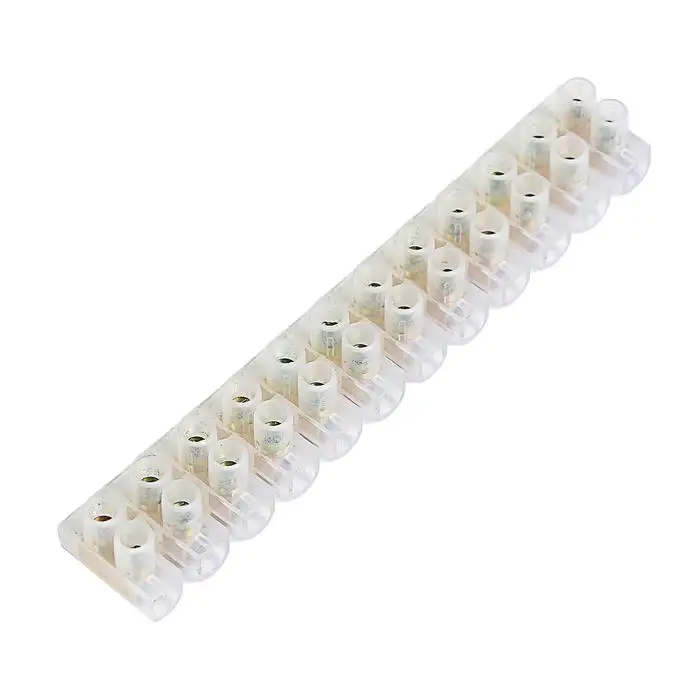 Клеммная колодка Smartbuy, 12 секций, 4 мм, 3 А, полиэтилен, белая