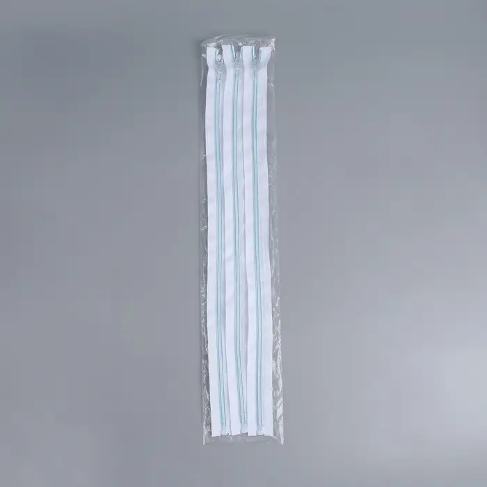 Молния &laquo;Спираль&raquo;, №5, разъёмная, замок автомат, 50 см, белая, голубая