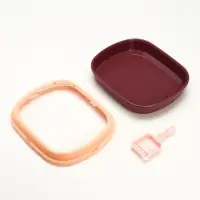 Туалет с бортом 40&times;34&times;11 см, бордовый