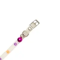 Ошейник, светящийся в темноте, "Яркие следы" (люминесцентный), 30 х 1 см, фиолетово-жёлтый