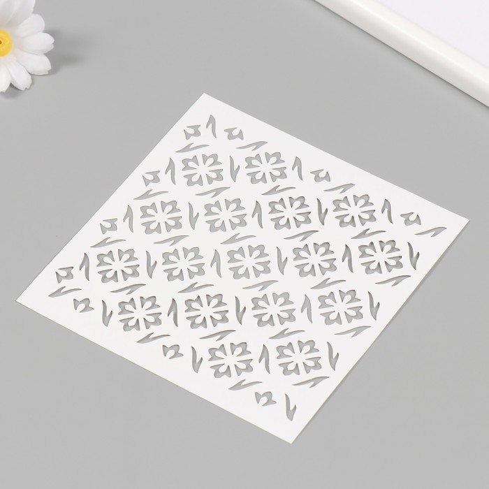 Пластиковый трафарет для творчества &laquo;Узоры&raquo;, шаблон, 15&times;15 см