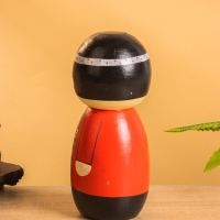 Деревянная кукла кокеши "Хидео" 9х9х21 см