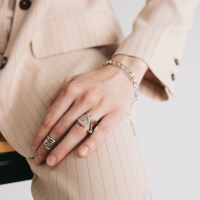 Кольцо &laquo;Тренд&raquo; фешн, цвет серебро, безразмерное