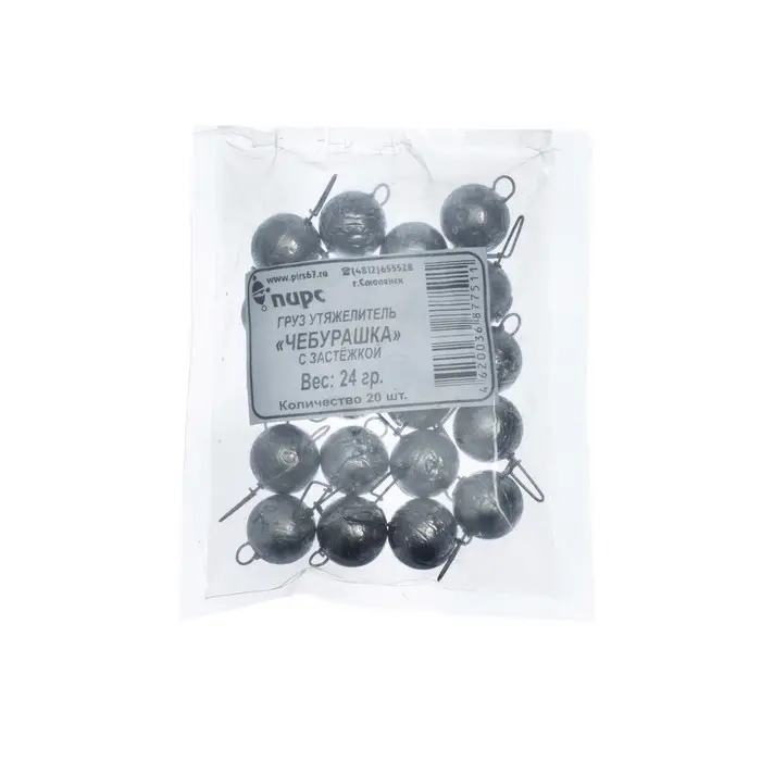 Груз Чебурашка с застежкой, 24 г