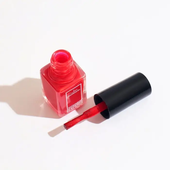 Лак для ногтей с эффектом геля SHIMMER тон S116 красно-алый искрящийся, 6 мл