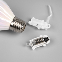 Набор елочных шаров "Снежное сияние", d=8 см, 3 LED, 3 шт, батарейки AG13x9 (нет в комплекте), свечение тёплое белое