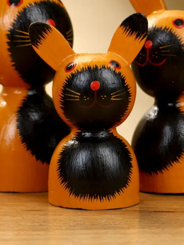 Набор сувенирный &laquo;Котики&raquo;, h=14 см, h=13 см, h=10 см, дерево, рыжий