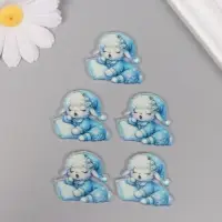 Декор для творчества акрил "Барашек в пижамке засыпает" 2,9х3,4х0,3 см