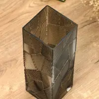 Ваза стекло настольная "Джойс" 30х10 см, серый