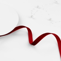 Лента бархатная, 10 мм, 18 &plusmn; 1 м, цвет бордовый №43