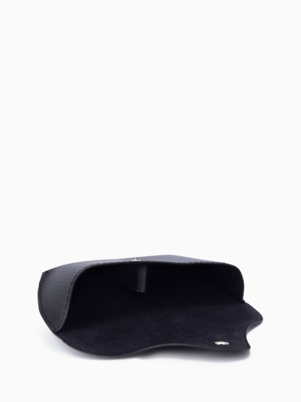 Футляр для очков на кнопке, длина 16 см, цвет чёрный