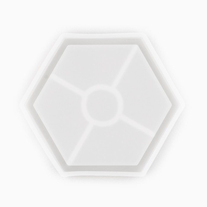 Молд силиконовый универсальный. Формочка для творчества &laquo;Поддон Шестиугольник&raquo;, 10,5 х 12 см