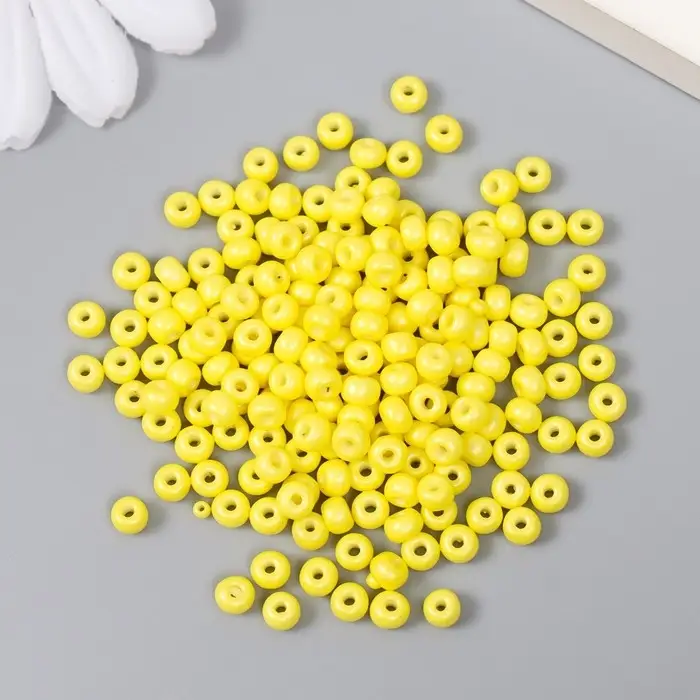 Бисер стекло 6/0 "Лимон" 15 гр