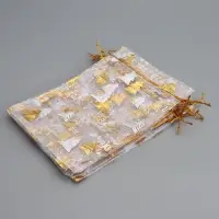 Набор мешков &laquo;С Новым счастьем!&raquo;, органза, 10 шт, 16 х 24 см