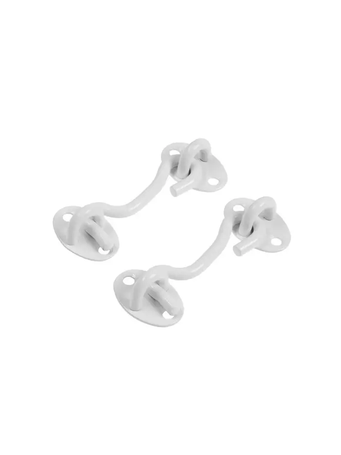 Крючок ветровой LOCKLAND KV001, L=75 мм, нержа, цвет белый, 2 шт