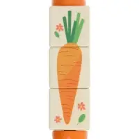 Кубики деревянные на оси  &laquo;Овощи&raquo; , 3 кубика